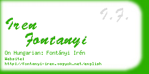 iren fontanyi business card